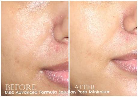 Before and After - Marks and Spencer Advanced Formula Solutions Pore Minimiser