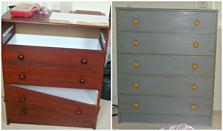 Chest of drawers makeover with the Bosch glue pen