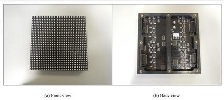 Single LED module consisting of 32x32 LED pixels. (Credit: Hong Kong Polytechnic University, Institute for Entrepreneurship)