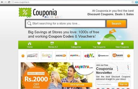 Couponia - A new savings portal for free discount coupons & vouchers