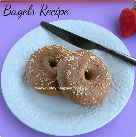 WHOLE WHEAT BAGELS - HOW TO MAKE BAGELS AT HOME WITH STEP BY STEP PICTURES