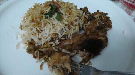 Sunday Dum Chicken Biryani and Cold beer