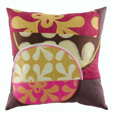 20 x 20  Cotton Earth Embroidered Pillow design by Koko Company