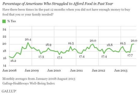 20% In The U.S. Struggle To Afford Food