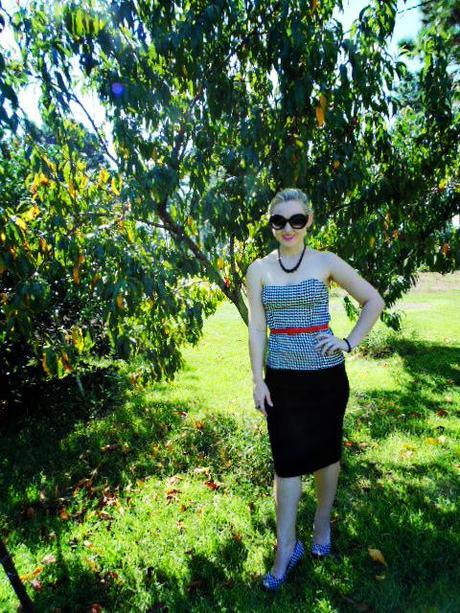 houndstooth-tube-and-pencil-skirt