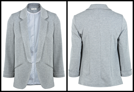 Grey Ponti Blazer by Miss Selfridge