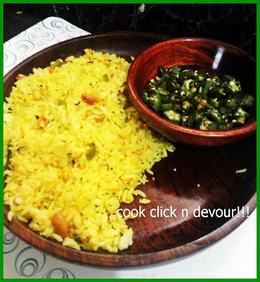 Mixed vegetable lemon rice