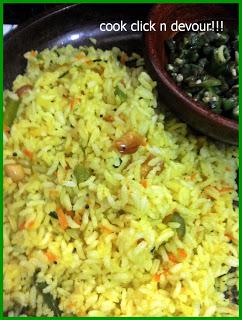 Mixed vegetable lemon rice