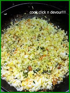 Mixed vegetable lemon rice