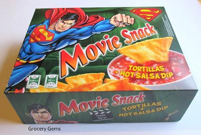 Superman Movie Snack Tortillas & Hot Salsa Dip or Cheese Dip