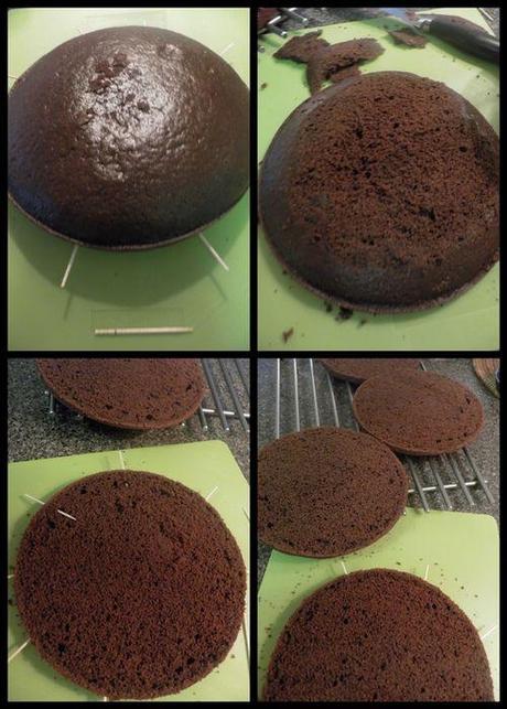 Perfectly simple chocolate cake - collage4