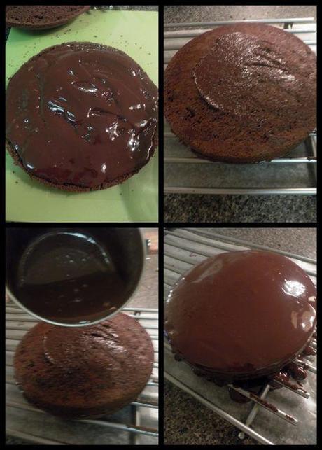Perfectly simple chocolate cake - collage5