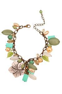 Flower stone bracelet