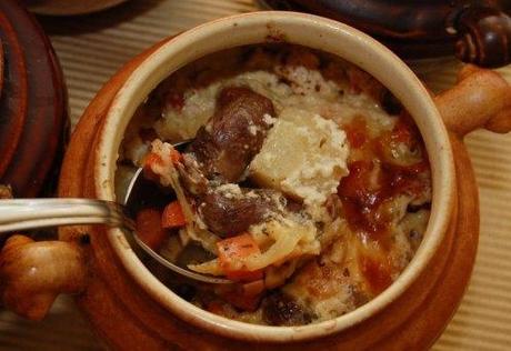 Chicken hearts stew