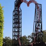 BuzzSaw is the first menacing thrill ride guests can spot as they arrive in the main car park.