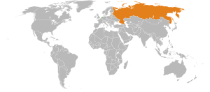 English: A map of the location of Russia and N...