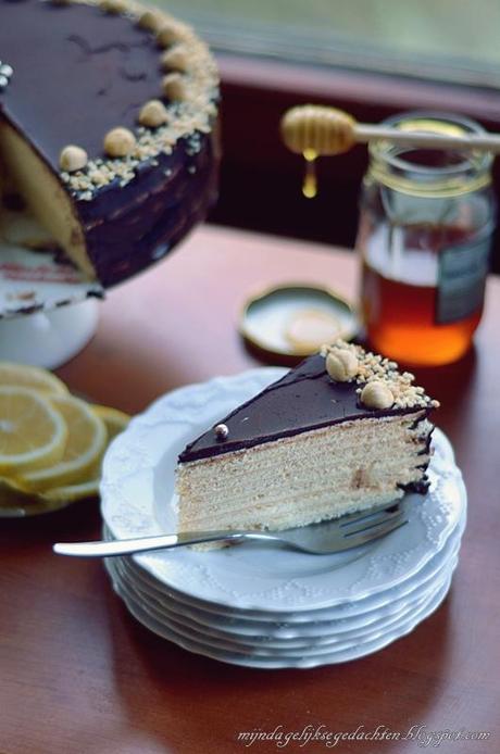 Luscious Honey Chocolate Layered Cake / Ароматный Медовик в Шоколаде