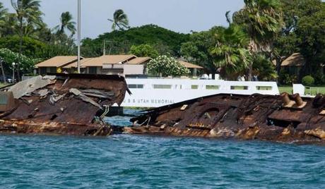 USS Utah wreckage and memorial