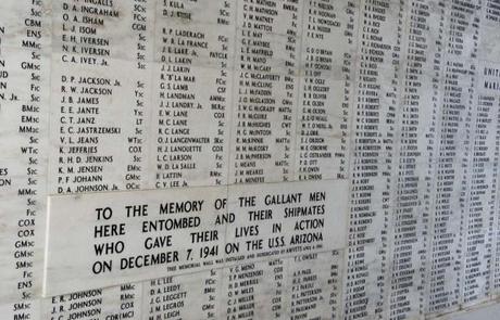 USS Arizona Memorial Wall