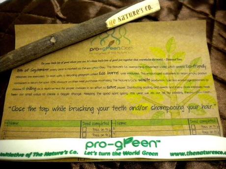 The Nature's Co.: ProGreen Oath Longest Chain Contest