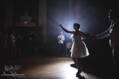 Bride invites guests onto dancefloor at BlackHeath