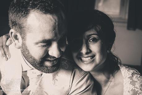 Bride and Groom sharing a smile at BlackHeath