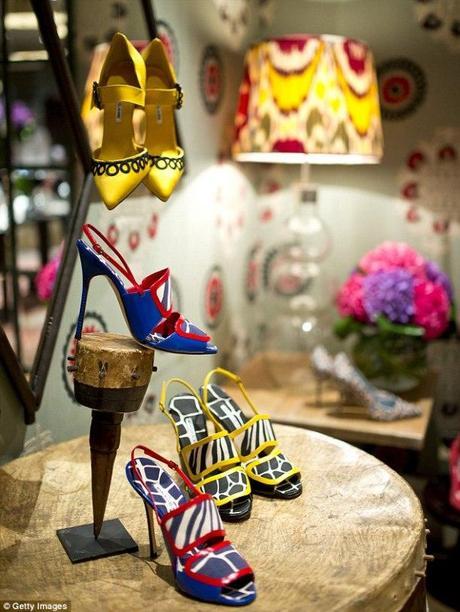 manolo blahnik shoe collection at london fashion week for spring summer 2014