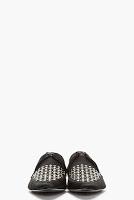 Slicker Than Oil:  Burberry Prorsum Black Studded Calf-hair Lace Ups