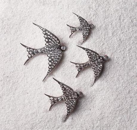 Sidney Garber diamond sparrows brooch