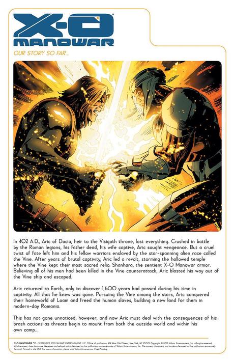 Special Advanced preview of X-O Manowar #17 in stores 9/18