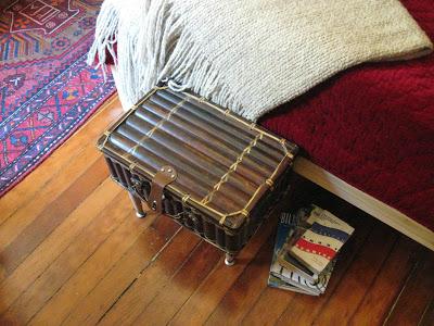 DIY: Vintage Suitcase turned into a Foot of the Bed Table