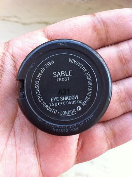 MAC Sable Eyeshadow - Review, Swatch