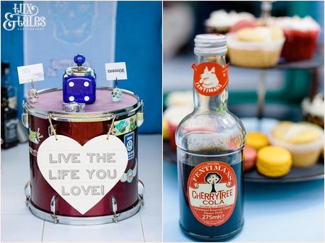 Quirky VW rocker engagement shoot details of cola and a drum 