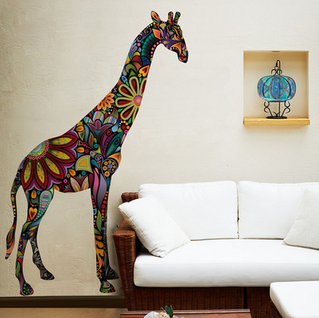 Giraffe wall decal