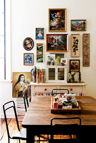 Vintage gallery wall