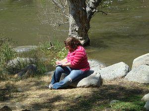 Small writing by the river