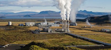 The Nesjavellir Geothermal Power Plant in Þingvellir, Iceland.
