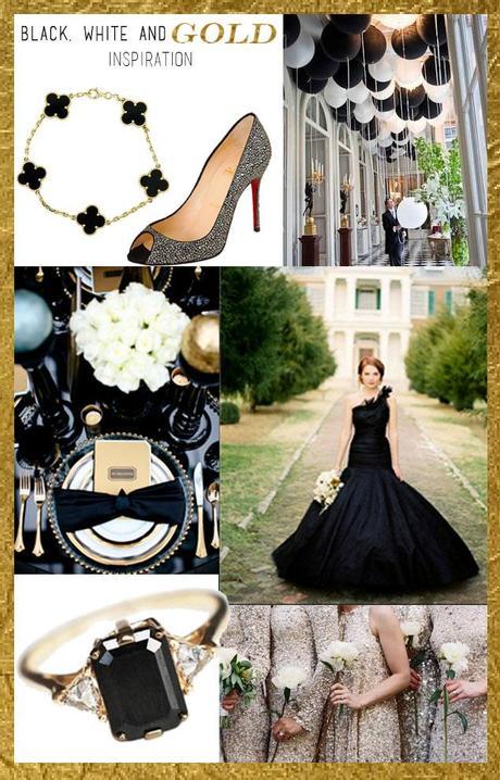 black white and gold wedding inspiration