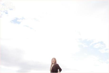 Portrait of girl in clouds in York