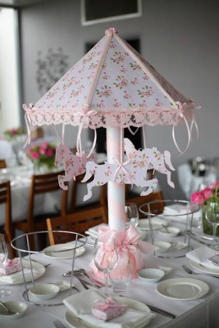 Pink Carousel Themed Christening Party  by Le Petit Party