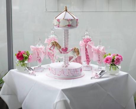 Pink Carousel Themed Christening Party  by Le Petit Party