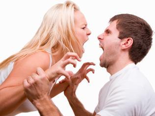 husband wife shouting