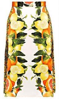 citrus print skirt