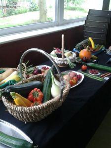 5 a day display at the village vegetable show