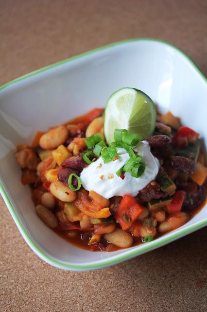 Vegan Summer Vegetable and Bean Chili