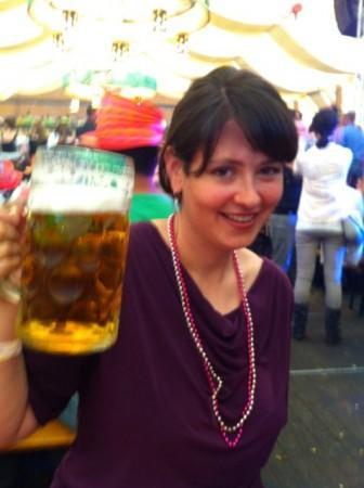 Me at a German beer festival in Stuttgart, Germany