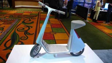 3D-printed scooter at the 3D Systems display