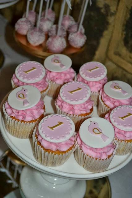 Vintage Pink and gold 1st birthday by Full of Air Jumping Castles