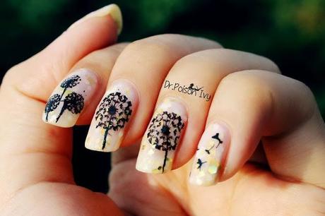 Dandelions Make a Wish Nail Art