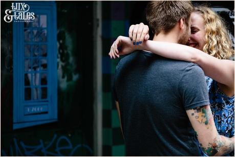 Couple kiss in sheffiled Yorkshire UK